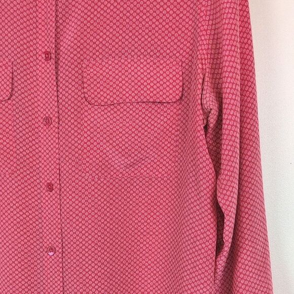 Equipment Femme Button Front Long Sleeve Silk Blouse Top Size M - Picture 4 of 13